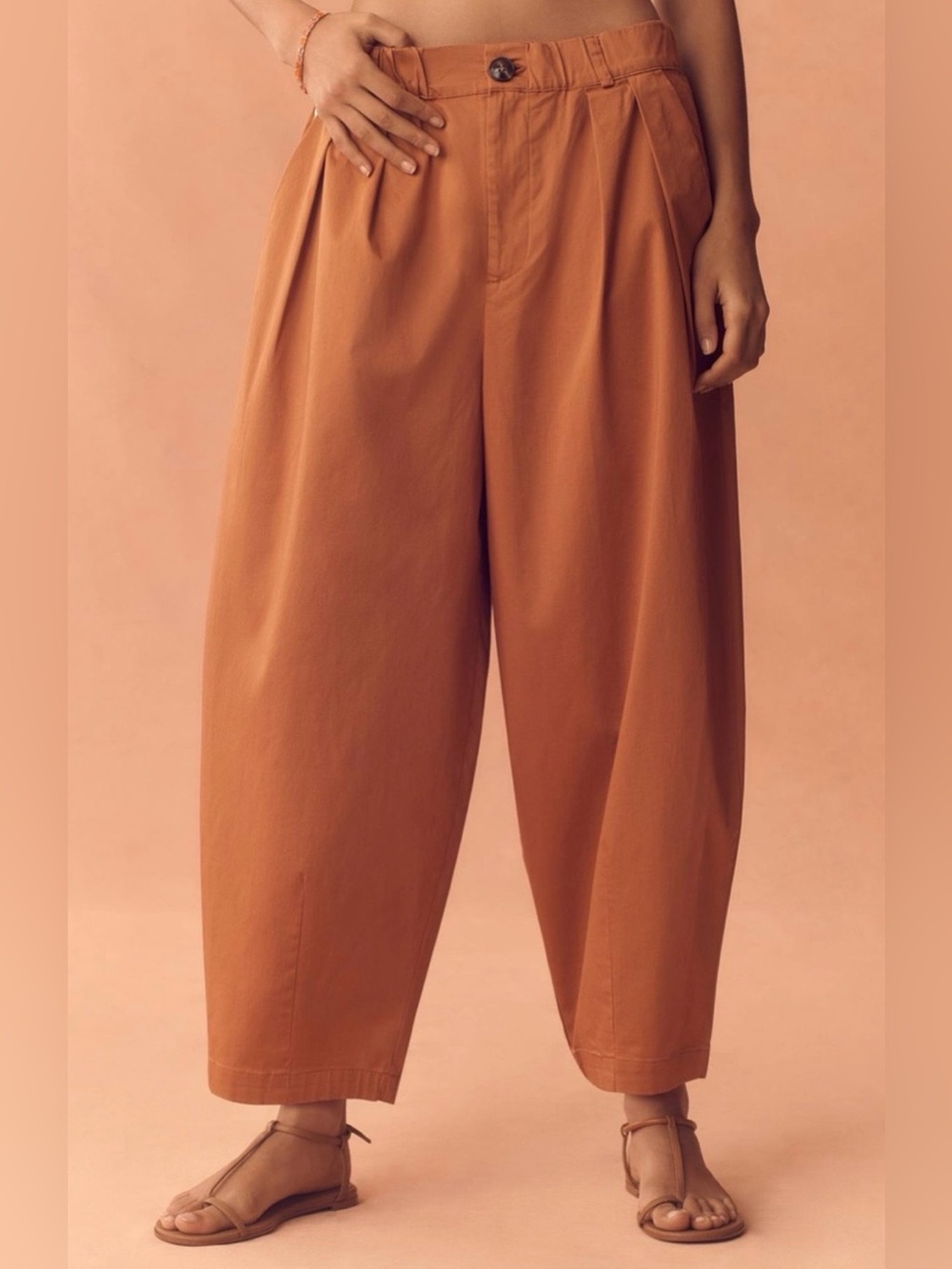 Anthropologie Maeve High-Waist Wide Leg Cropped Pants - Size XXS (2-4)